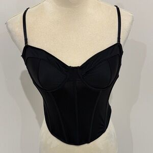Garage Black Bustier Bra top